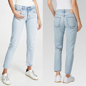 Moussy Vintage Camilla Tapered Jeans Size 30 Straight Leg Light Wash Classic Fit